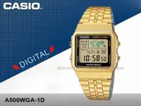 在飛比找蝦皮購物優惠-CASIO  A500WGA-1D 男錶 LED照明復古 黑