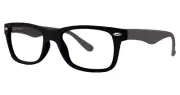 MODERN OPTICAL CRAZE UNISEX PLASTIC EYEGLASSES 50-18-140 BLK/GRAY W/ SOFT CASE