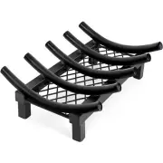 Fireplace Grate with Ember Retainer, 17 Inch Fireplace Log Grate, Heavy Duty ...