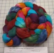 Superwash Fine Wool Top Roving Spinning Handpainted Dyed USA Missouri