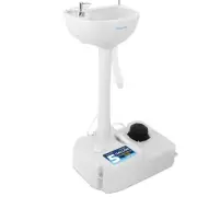 Hands-Free 19L Portable Camping Sink with Soap Dispenser & Compact Carry Handle