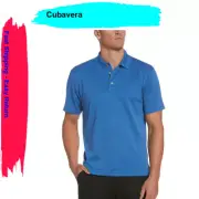 Cubavera Solid Textured Polo,French Blue,S