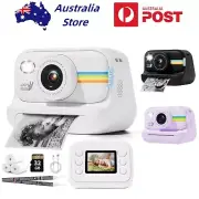 Kids Camera Instant Print 1080P HD for Kids with 3 Rolls 32GB toy Gift