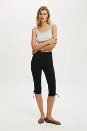 [Cotton On Women] Cotton On Women - Bella Bow Tie Capri - Black XL BLACK