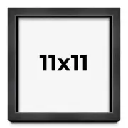11x11 Shadow Box Frame Grey Charcoal Black | 0.875 Inches Deep | Solid Wood Shad