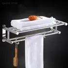 Stainless Steel Bathroom Rack Fixed Holder Storage Organizer Towel Rail Holder