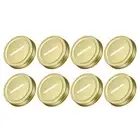 70mm/2.76" Coin Slot Bank Lid Inserts for Mason Jar Canning Cap, Gold 8Pcs