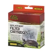 Zilla Replacement Filter Cartridges 3pack Medium Basking Platform Filter