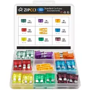 80 Pcs Automotive Blade Fuse Assortment Kit (1A-40A) for RV, Truck, Marine