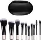 Portable Makeup Brush Set, 10 PCS Easy-Taken Mini Makeup Brushes with Case, Full