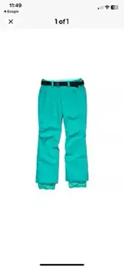 O’Neill star insulated snow, pants XL NWT sledding, snow sports cockatoo Green