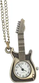 [VALICLUD] Guitar Pocket Watch with Chain Vintage Style Pocket Watch for Men and Women Unique present for Birthdays Elegant Decoration for Clothing Movement
