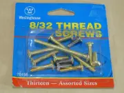 Electrical Fixture Screws 8/32 Thread 13-piece Package Assortment