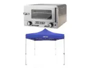 Adventure Kings 12v Portable Travel Oven + 3x3m Camping Outdoor Gazebo Garden