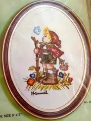 VINTAGE PARAGON EXQUISITE HUMMEL PEASANT BOY CREWEL EMBROIDERY KIT NIP