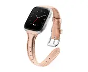 Smart Watch Strap Wrist Strap Top Layer Leather Slim Strap for Fitbit Versa Versa 2 Versa Lite-8