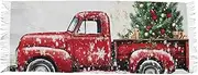 [XYMZR] Women’s Scarf Christmas Tree Truck Board Soft Warm Long Scarves Shawl Wrap for Winter Autumn Spring Travel Office Home, Multi-colored