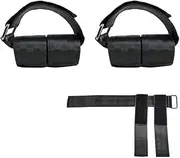 Jindizi D Ring Ankle Dumbbell Attachment, 2Pcs Adjustable Tibialis Trainer Thigh Leg Strap for Strength Training Bodybuilding Fitness