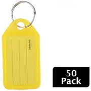 J.Burrows Key Tags Yellow 50 Pack