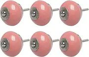 Ceramic Knob,Cabinet,Furniture Pull Handles,Door Pull,Drawer Pull Handle,6pcs Ceramic Knobs Vintage Knobs Drawer Round Pull Handle Furniture Drawer Cupboard Wardrobe Dresser Door Decorative Pink