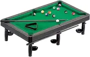 Kids Pool Table Set Indoor Game Toy 2 Billiard Cues Tabletop Billiards Desktop Snooker for Dorm Living Room Party Supplies