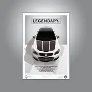 Lowndes Edition Holden VF Commodore Heron White A1 Poster - The Render Garage