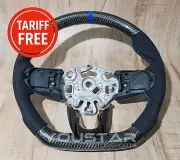 TARIFF FREE 3D CARBON Alcantara BLUE Steering Wheel for MINI F54 F55 F56 F57 F60 (for: Mini)