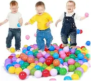 Vaguelly 25 Mixed Colors Plastic Ocean Balls 5.5cm Baby Boys and Girls Ball Pit Toys Safe for Little Ones for Birthday Events Swimming Pool