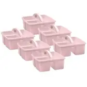 Teacher Created Resources TCR20444-6 Plastic Storage Caddy Blush - Pack of 6