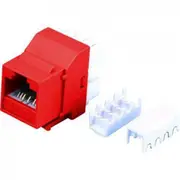 Dynamix FP-C6-RED Cat6 RED Keystone RJ45 Jack for 110 Face Plate T568A/T568B Wiring. 180 Slimline Jack. [FP-C6-RED]