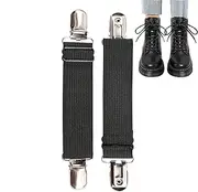 [Xinhuju] Boot Straps for Jeans, Boot Straps for Trousers, Vistaprint Adjustable V Boot Strap for Trousers, Stirrup Clip - Bicycle D Boot Clip, Set of 2, Boot Straps for Men and Women, 20 cm, Siehe