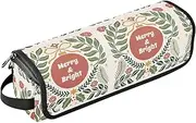 [sanluoli] 2 in 1 Hair Tools Organizer and Heat Resistant Mat Dustproof Travel Hair Straightener Bag Merry Christmas Portable Travel Essentials