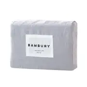 Bambury Linen Sheet Set Silver Home Bedding w/Pillowcase Linen