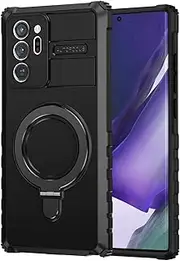 [THMEIRA] Compatible with Samsung Galaxy Note 20 Ultra Magnetic Case [Compatible with MagSafe] [Built-in Ring Kickstand] Military Grade Heavy Duty Case for Samsung Note20 Ultra (Not Fit Note20), Black