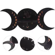 Wood Display Stand Bohemian Style Wall Shelf Moon Lamp Decor Room