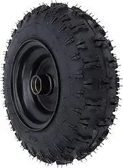 ATV Wheels and Tires, 4.10‑6 Rubber Anti Slip ATV Tires Replacement Assembly Parts for Mini Bike Scooter Go Kart Lawn Tractor Mower