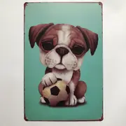 Cute Cat with Football Poster