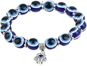 [Generisch] Bracelet Evil Eye Beads, Evil Eye Bracelets | Stylish Wrist Chain - Lucky Bracelet for Protection, Blue Eye, Pearl Bracelet Charm for Teenagers, Girls and