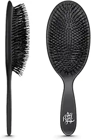 RPZL Boar Bristle Brush - Cushioned Nylon & Bristle Styling Tool for Smoothing, Polishing & Extension Hair - Suitable for All Hair Types, Wet or Dry