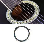 SustVita Colored Nylon Guitar Strings, Copper Alloy Classic Acoustic String Set, 6Pcs Designed for Optimal Sound in Various Acoustic Guitars