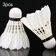 3x professional high-speed white duck feather badminton shuttlecocks