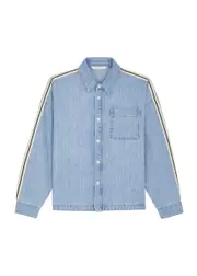 Palm Angels Kids Logo-print Chambray Shirt (4-12 Years) - Blue - 08YR (8 Years) 08YR (8 years)