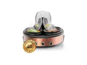 MegaChef MC-1103 1.5 qt. Round Triple Slow Cooker & Buffet Server with 3 Ceramic