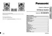 Panasonic SC-MAX670 CD Stereo System Owners Instruction Manual