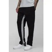 Mens Black Tall Slim Gusset Joggers