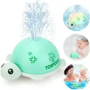 Nevenka Baby Bath Toy Tortoise Induction Sprinkler with LED Light for Ages 1-3