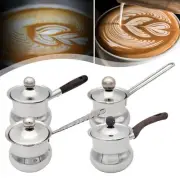 Coffee Pot Teapot Making Coffee Tea Stainless Steel with Lid Milk Warmer Pot