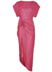 IN The Mood For Love Bercot Sequin Midi Dress - Pink - L (UK14 / L) L (UK14 / L)