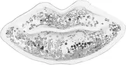 Mini 8cm Reusable Hot Eye Mask for Care Lip-shaped Cooling Pad Glitter Embellishments