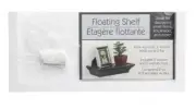 Small White Floating Shelf PVC Plastic and Hanging Hardware Holds 5 lbs 8.6 x 4